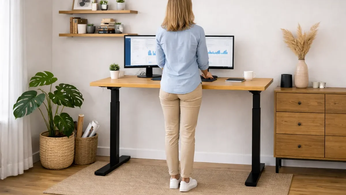Bureau assis debout pour réduire la sédentarité