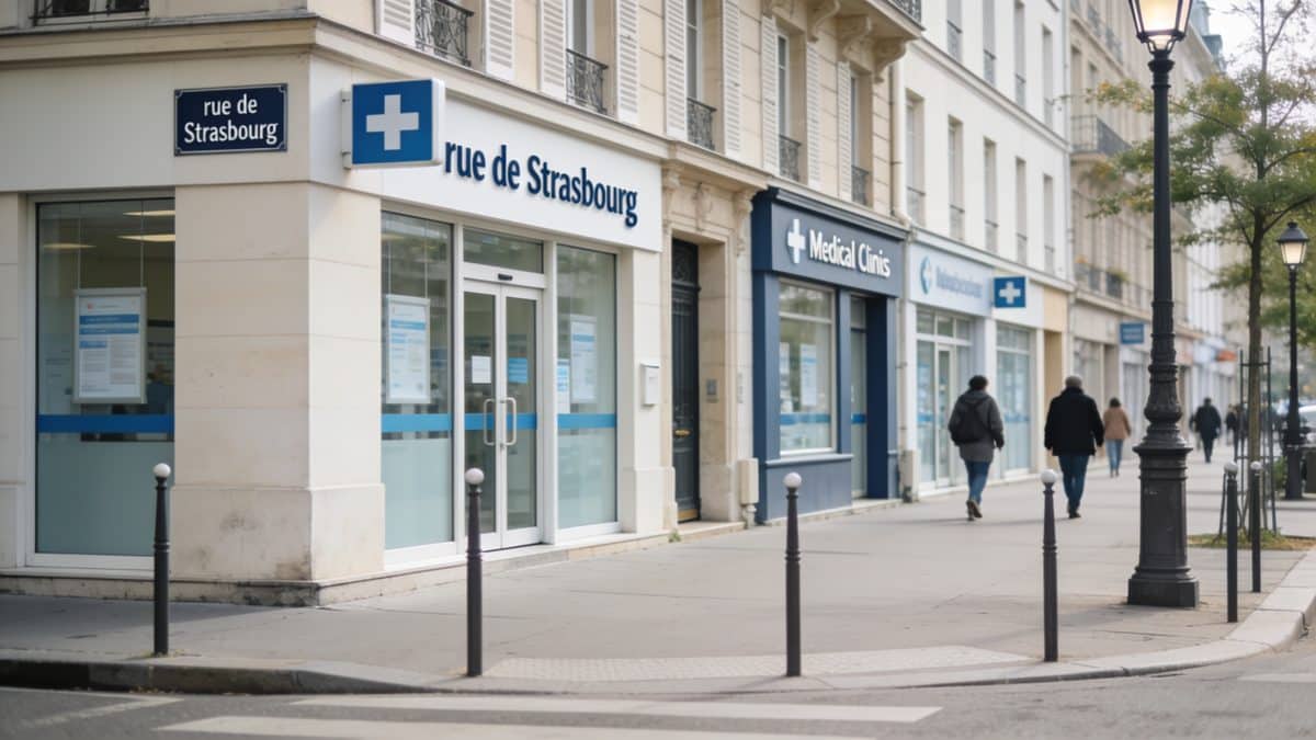 rue de Strasbourg avec plusieurs cabinets medicaux