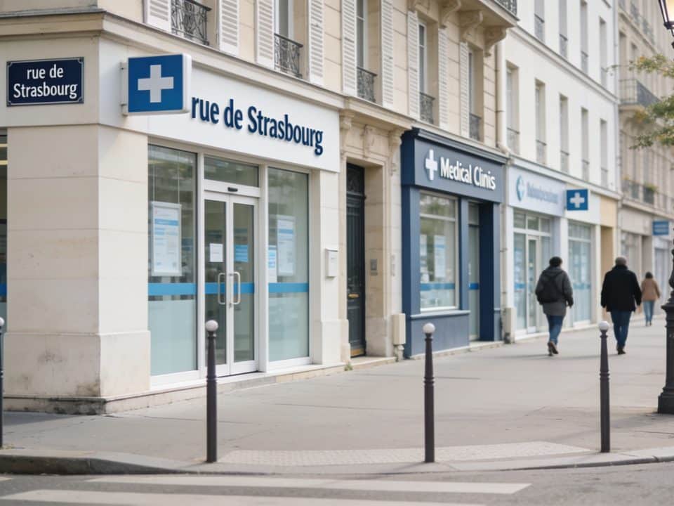 rue de Strasbourg avec plusieurs cabinets medicaux