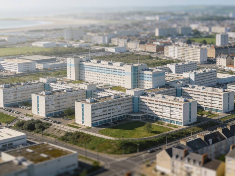 vue aerienne de Le Havre avec nombreux cabinets medicaux